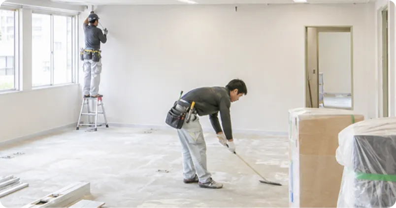 原状回復・移転まわりの内装工事の施工イメージ
